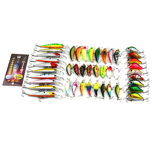 

The bait suit combination suit 44 PCS bass boutique road bait hard baits false bait fish lamp soft bait mixture