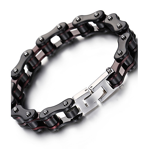 

Men's Chain Bracelet Fashion Initial Stainless Steel Bracelet Jewelry Black For Christmas Gifts Party Anniversary Birthday Congratulations Graduation