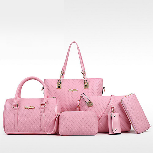 

Women's Zipper PU Bag Set Bag Sets Blushing Pink / Red / Blue