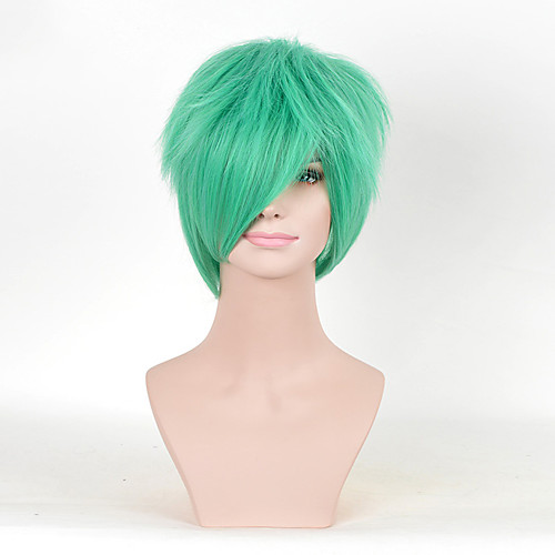 

Synthetic Wig Bakugou Katsuki Deku My Hero Academia Boko No Hero Curly Curly Wig Medium Length Green Synthetic Hair Women's Green hairjoy
