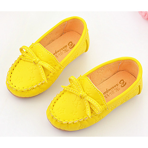 

Girls' Loafers & Slip-Ons Comfort PU Casual White Yellow Pink