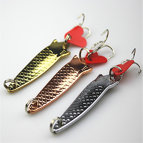 

1 pcs Spoons Fishing Lures Spoons Sinking Bass Trout Pike Bait Casting Hard Plastic