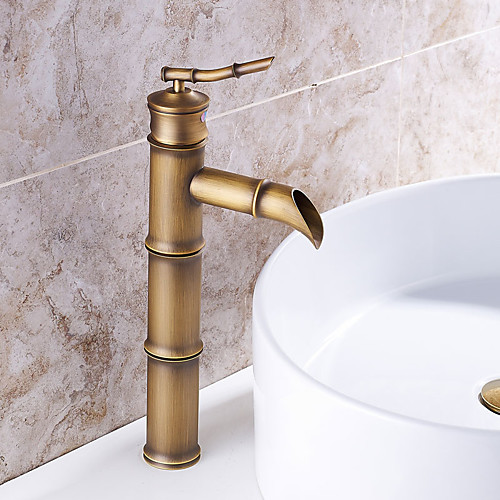 

Bathroom Sink Faucet - Pre Rinse / Rain Shower / Widespread Antique Copper Centerset Single Handle One HoleBath Taps