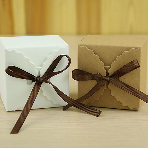 

Cuboid Card Paper Favor Holder With Ribbons Favor Boxes Gift Boxes-12