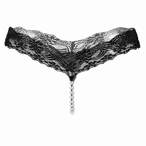 

Women's Lace G-strings & Thongs Panties Solid Colored Low Waist Black Red Fuchsia One-Size
