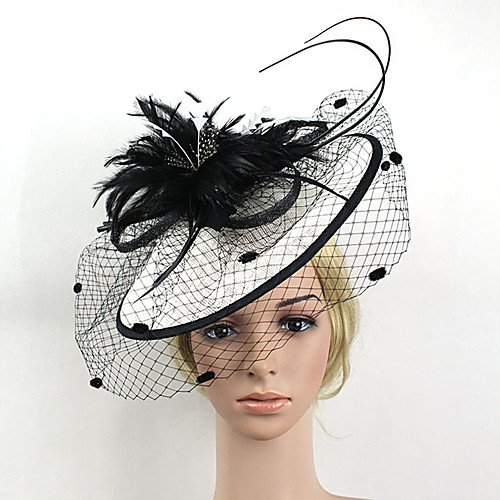 

Feather / Net Kentucky Derby Hat / Fascinators with 1 Wedding / Special Occasion / Tea Party Headpiece