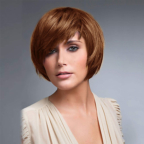 

Human Hair Blend Wig Straight Classic Classic Straight Medium Auburn#30 Medium Auburn / Bleach Blonde Beige Blonde / Bleached Blonde 12 inch Daily