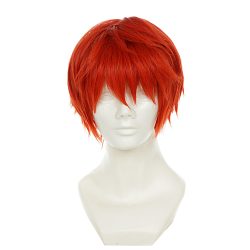

Synthetic Wig Cosplay Wig Straight Straight Wig Red Synthetic Hair Women's Red
