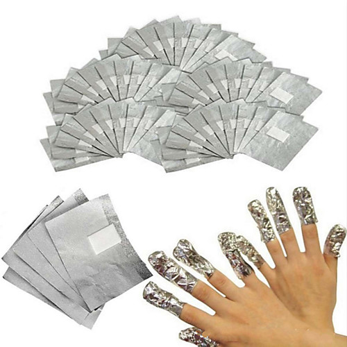 

100pcs nail cotton piece of methyl tin foil convenient and swift 1set