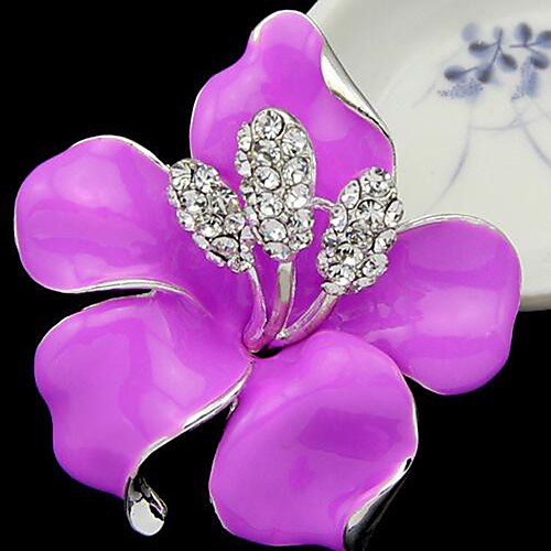 

Women's Brooches Ladies Brooch Jewelry Purple Rose Red For Party Daily Casual