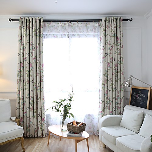 

Custom Made Eco-friendly Blackout Curtains Drapes Two Panels Beige / Bedroom