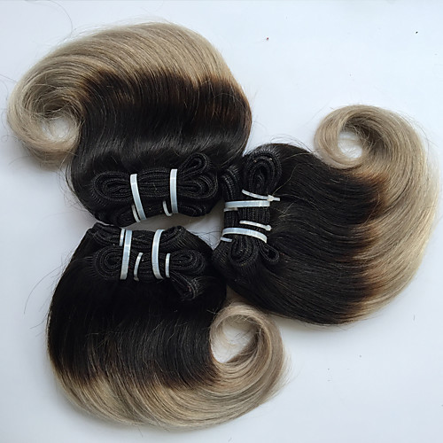 

4 Bundles Hair Weaves Brazilian Hair Body Wave Human Hair Extensions Virgin Human Hair 400 g Ombre Hair Weaves / Hair Bulk 8 inch Ombre Hot Sale / 10A