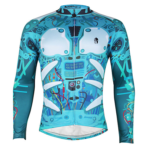 

ILPALADINO Men's Long Sleeve Cycling Jersey Winter Bike Jersey Top Mountain Bike MTB Road Bike Cycling Breathable Quick Dry Ultraviolet Resistant Sports Clothing Apparel / Stretchy / Back Pocket