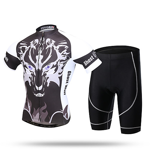 

Men's Short Sleeve Cycling Jersey with Shorts Novelty Bike Shorts Pants / Trousers Jersey Breathable 3D Pad Quick Dry Ultraviolet Resistant Reflective Strips Sports Spandex Coolmax Mesh Novelty