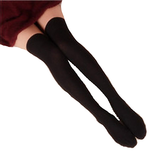 

Women's Lolita Vacation Dress Socks / Long Stockings Black Solid Colored Cotton Lolita Accessories / Gothic Lolita Dress / Classic Lolita Dress