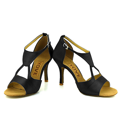 

Women's Latin Shoes / Salsa Shoes Satin Buckle Sandal / Heel Buckle / Ribbon Tie Customized Heel Customizable Dance Shoes Bronze / Almond / Nude / Performance / Leather / Professional / EU38