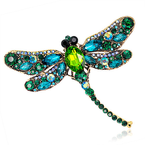 

Women's Brooches Ladies Fashion Color Crystal Brooch Jewelry Brown Butterfly White For Wedding Party Daily Casual