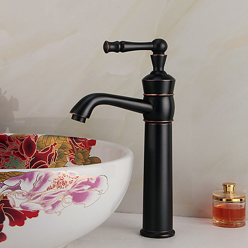 

Bathroom Sink Faucet - Pre Rinse / Waterfall / Widespread Oil-rubbed Bronze Centerset Single Handle One HoleBath Taps