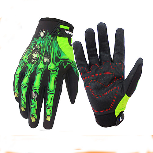 

Winter Bike Gloves / Cycling Gloves Mountain Bike MTB Breathable Anti-Slip Sweat-wicking Protective Full Finger Gloves Touch Screen Gloves Sports Gloves White Green for Adults' Outdoor