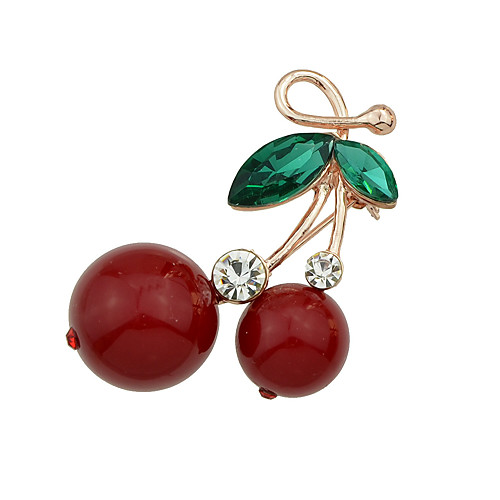 

Women's Brooches Ladies Cute Brooch Jewelry Red Gold For Daily Casual