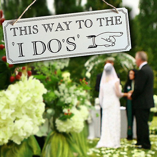 

Europe and the United States wooden rectangular wedding listed Wooden creative quotation sign bridal wedding props