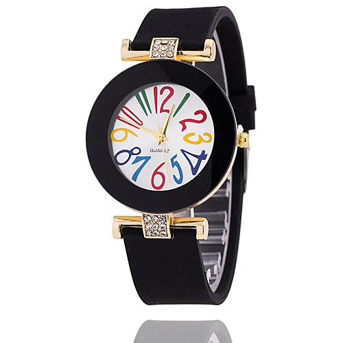 

Women's Bracelet Watch Quartz Silicone Black / White / Blue Hot Sale Analog Ladies Vintage Casual Fashion - Black Brown Light Blue