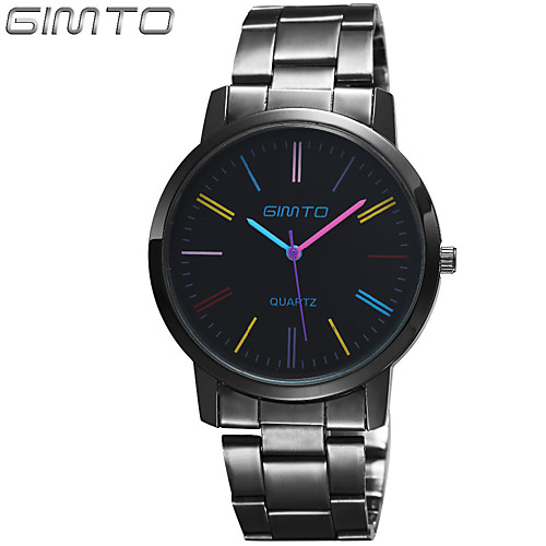 

Men's Wrist Watch Quartz Stainless Steel Black 30 m Casual Watch Analog Charm Classic Simple watch - Black One Year Battery Life