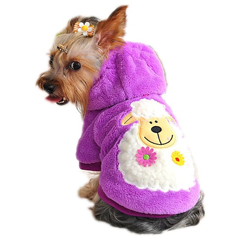 

Cat Dog Hoodie Dog Clothes Cartoon Red Green Blue Polar Fleece Costume For Spring & Fall Winter Men's Women's Casual / Daily