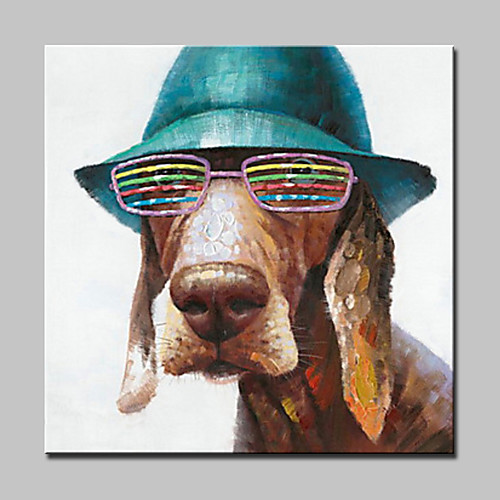 

Oil Painting Hand Painted Pop Art Modern Stretched Canvas With Stretched Frame