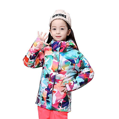 

GSOU SNOW Ski Jacket Ski / Snowboard Winter Sports Thermal Warm Waterproof Windproof Polyester Winter Jacket Ski Wear / Breathable / Long Sleeve / Kid's