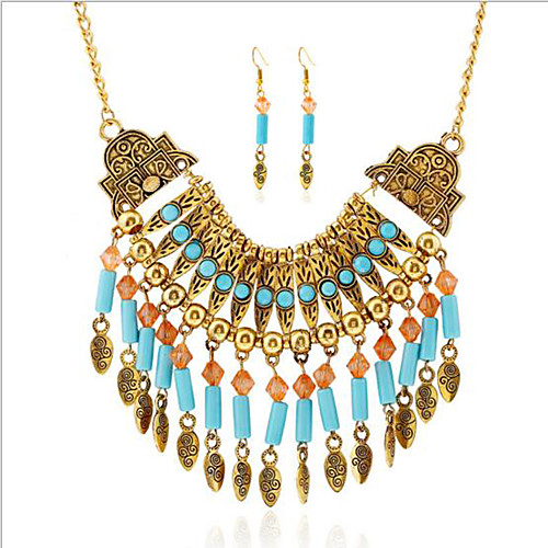 

Women's Turquoise Bohemian Folk Style Turquoise Earrings Jewelry Gold / Silver For Party Daily Casual