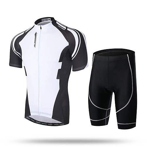 

Men's Short Sleeve Cycling Jersey with Shorts Bike Shorts Pants / Trousers Jersey Breathable 3D Pad Quick Dry Ultraviolet Resistant Reflective Strips Sports Spandex Coolmax Mesh Novelty Clothing