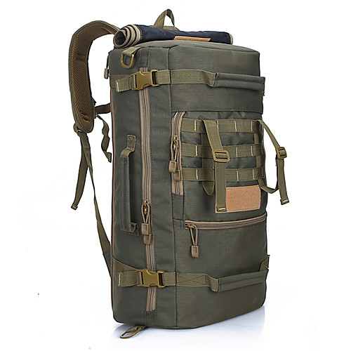 

60 L Hiking Backpack Rucksack Military Tactical Backpack Waterproof Portable Wear Resistance High Capacity Outdoor Camping / Hiking Hunting Climbing Nylon Black Three Sand Color Army Green / Yes
