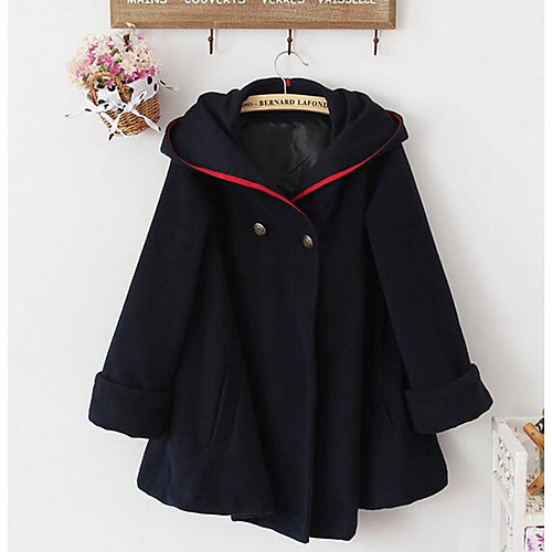 

Women's Coat Solid Color Formal Style Classic & Timeless Winter Coat Regular Daily Long Sleeve N / A Coat Tops Red