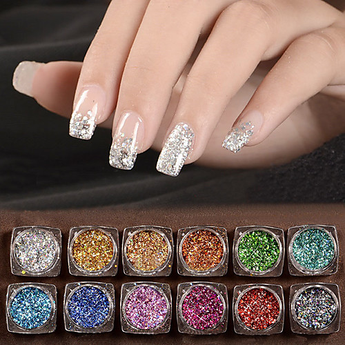 

12 12pcs Glitter Powder Glitters Classic Daily for
