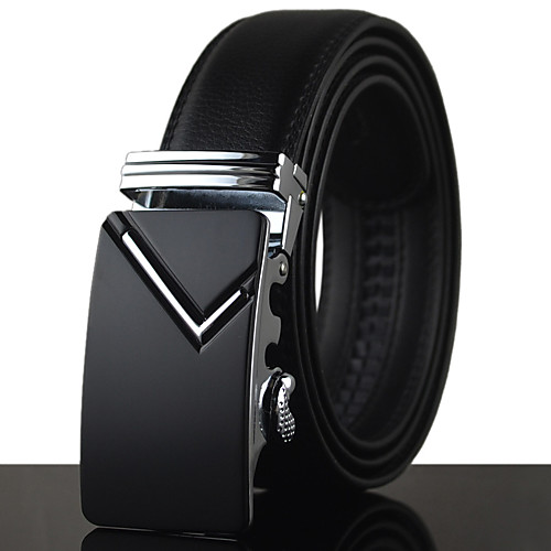 

Men's Luxury / Work / Casual Leather / Alloy Waist Belt - Solid Colored Stylish