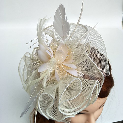 

Tulle / Feather Fascinators with 1 Wedding / Special Occasion Headpiece