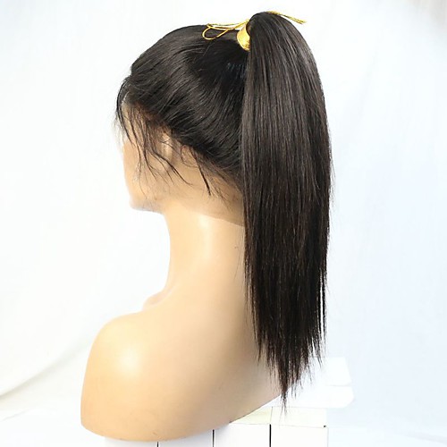 

180 density 360 lace wig with natural hairline high ponytail virgin remy braizlian hair 360 wig