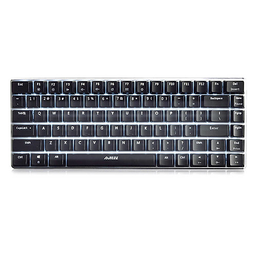 

AJAZZ Geek AK33 USB Wired Mechanical Keyboard Gaming Keyboard Mini Size Luminous White Backlit 82 pcs Keys