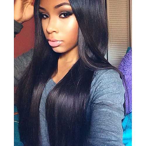 

Human Hair Glueless Lace Front Lace Front Wig Kardashian style Straight Wig 120% Density Natural Hairline African American Wig 100% Hand Tied Women's Short Medium Length Long Human Hair Lace Wig