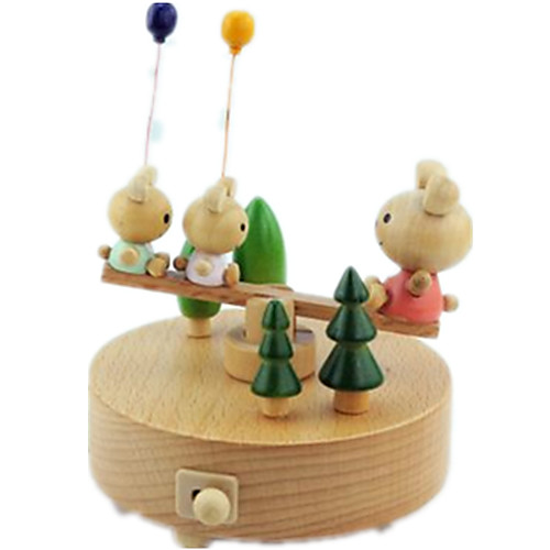 

Music Box Wooden Music Box Antique Music Box Classic & Timeless Bear Cartoon Lovely Unique Wooden Women's Girls' Kids Kid's Adults 1 pcs Graduation Gifts Toy Gift / 14 years