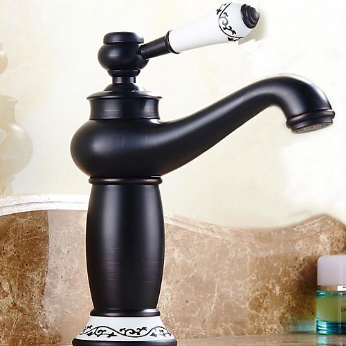 

Bathroom Sink Faucet - Pre Rinse / Waterfall / Widespread Antique Copper Centerset Single Handle Two Holes