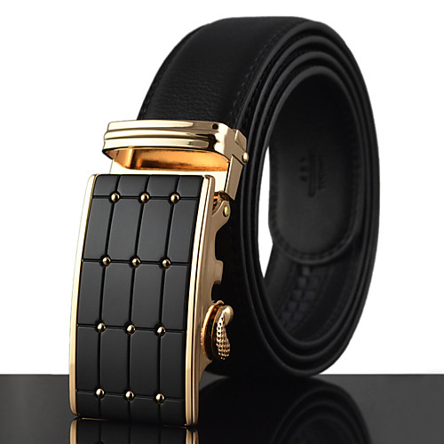 

Men's Luxury / Work / Casual Leather / Alloy Waist Belt - Solid Colored Stylish