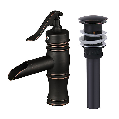 

Faucet Set - Pre Rinse / Waterfall / Widespread Oil-rubbed Bronze Centerset Single Handle One HoleBath Taps