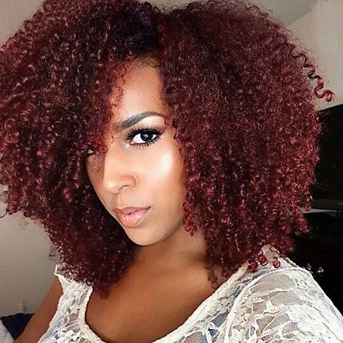 

Synthetic Wig Curly Curly Wig Short Red Synthetic Hair Women's Side Part Red