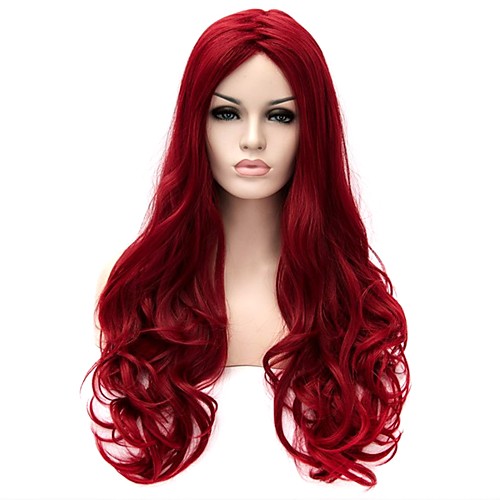 

Synthetic Wig Natural Wave Natural Wave Wig Long Very Long Red Synthetic Hair Women's Red