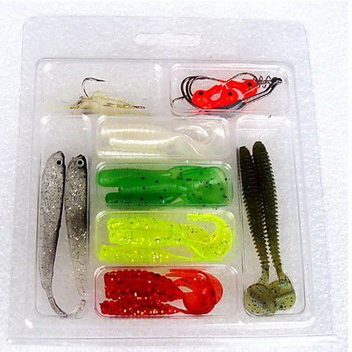

1 pcs Hard Bait Soft Bait Fishing Lures Lure Packs Worm Grub Sinking Bass Trout Pike Sea Fishing Freshwater Fishing Soft Plastic Hard Plastic