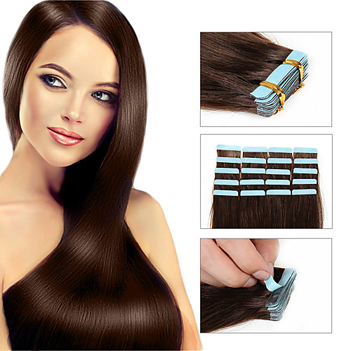 

Tape In Hair Extensions Human Hair 1 Bundle Pack Straight Hair Extensions