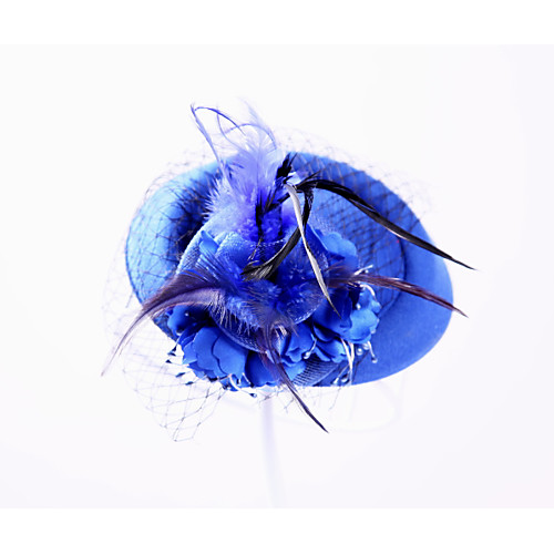 

Flannelette / Feather / Net Hats with 1 Wedding / Special Occasion / Outdoor Headpiece