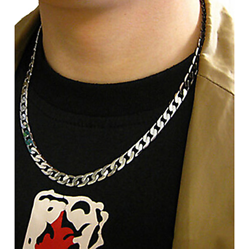 

Men's Chain Necklace Box Chain Fashion Hip Hop Titanium Steel Necklace Jewelry For Wedding Party Daily Casual